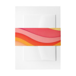 Sunset Color Waves Modern Wedding Einladungsbanderole