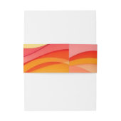 Sunset Color Waves Modern Wedding  Einladungsbanderole (Rückseitenbeispiel)