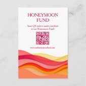 Sunset Color Waves Registry & Honeymoon Fund Begleitkarte (Rückseite)