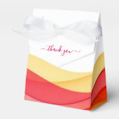 Sunset Color Waves Wedding Favor Boxes Geschenkschachtel (Vorderseite)