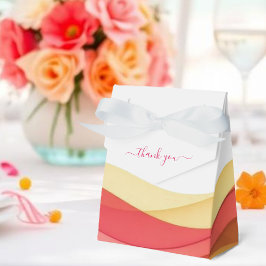 Sunset Color Waves Wedding Favor Boxes Geschenkschachtel