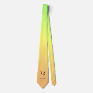 Sunset Colors and Silhouette Dancers Neck Tie Krawatte
