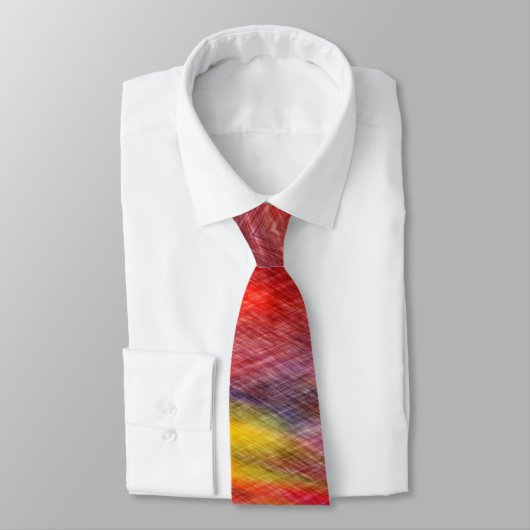 Sunset Colors Neck Tie Abstrakt Krawatte (Gebunden)