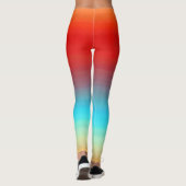 Sunset Colors Ombre Muster Leggings (Rückseite)
