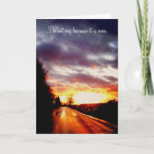 Sunset Condolence Card Karte (Vorderseite)
