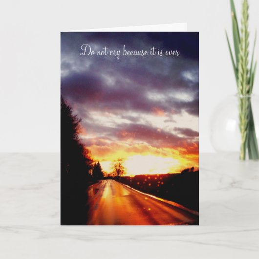 Sunset Condolence Card Karte (Vorderseite)