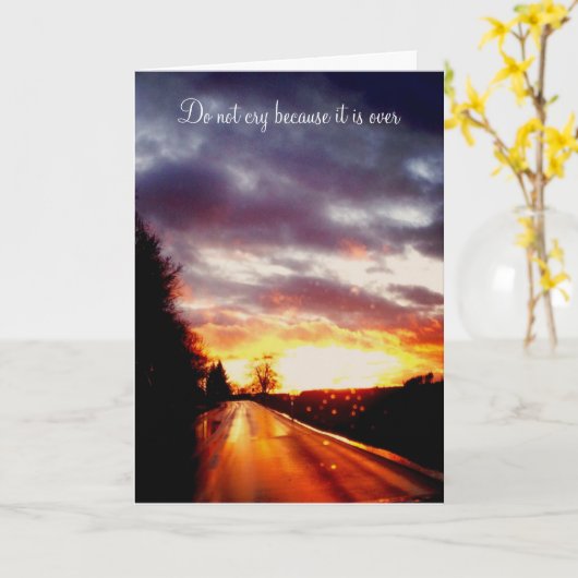 Sunset Condolence Card Karte (Gelbe Blume)