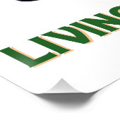 Sunset Cool Cat Poster (Ecke)