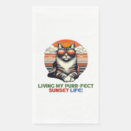 Sunset Cool Cat Serviette