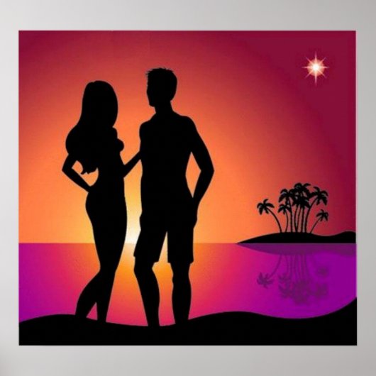 Sunset Couple Poster (Vorne)