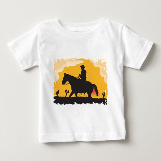 Sunset Cowboy Baby T-shirt (Vorderseite)