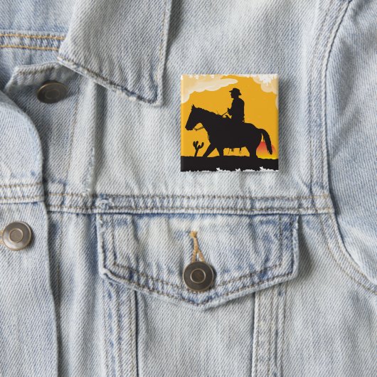Sunset Cowboy Button (Beispiel)
