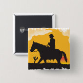 Sunset Cowboy Button (Vorne & Hinten)
