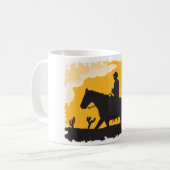 Sunset Cowboy Kaffeetasse (Vorderseite Links)