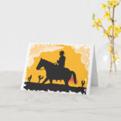 Sunset Cowboy Karte (Gelbe Blume)