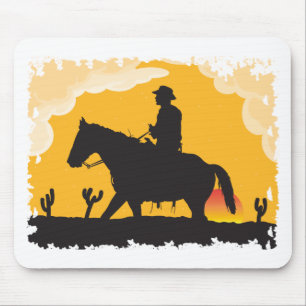 Sunset Cowboy Mousepad