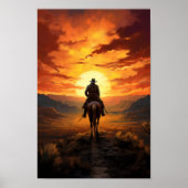 Sunset Cowboy Poster (Vorne)