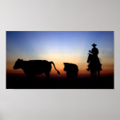 Sunset Cowboy Poster (Vorne)