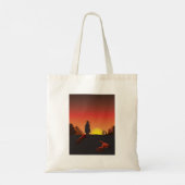 Sunset Cowboy Tote Bag Tragetasche (Rückseite)