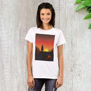 Sunset Cowboy Womens T - Shirt