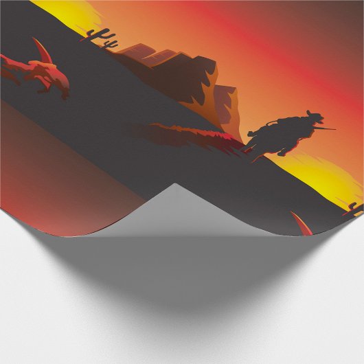 Sunset Cowboy Wrapping Paper Geschenkpapier