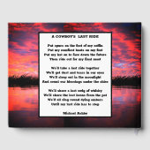 Sunset & Cowboy's letztes Ride-Memorial Gästebuch (Rückseite)