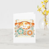 Sunset Cowgirl Riding Horse Wilde Blume - Wild Ho Karte (Gelbe Blume)