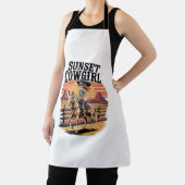 Sunset Cowgirl Skeleton Reiten Schürze (InSitu)