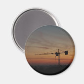 Sunset Crane Magnet (Vorderseite/Rückseite)