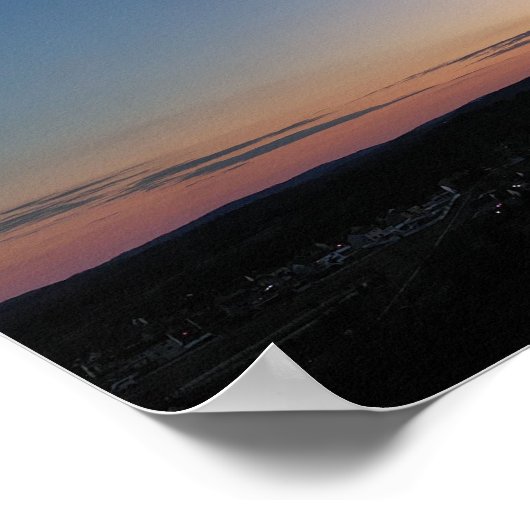 Sunset Crescent Moon Kenilworth Poster (Ecke)