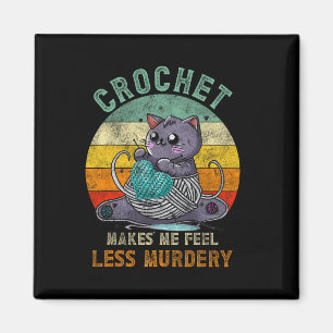 Sunset Crochet Cat Mama macht mich weniger mörderi Magnet