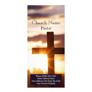 Sunset Cross Church Bibel Rack Card, Ministerium K Werbekarte