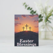 Sunset Cross Oaster Segen Postkarte (Stehend Vorderseite)