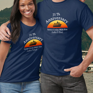 Sunset Cruise zum 25. Jubiläum personalisieren T - T-Shirt