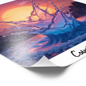 Sunset crystal liquid bursts over a galaxy sky, ed fotodruck (Ecke)