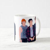 Sunset Curve Jungs minimalistisch Kaffeetasse (VorderseiteRechts)