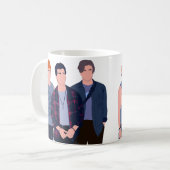 Sunset Curve Jungs minimalistisch Kaffeetasse (Vorderseite Links)