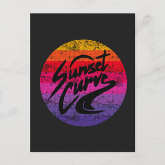 Sunset Curve Retro-Design Feiertagspostkarte