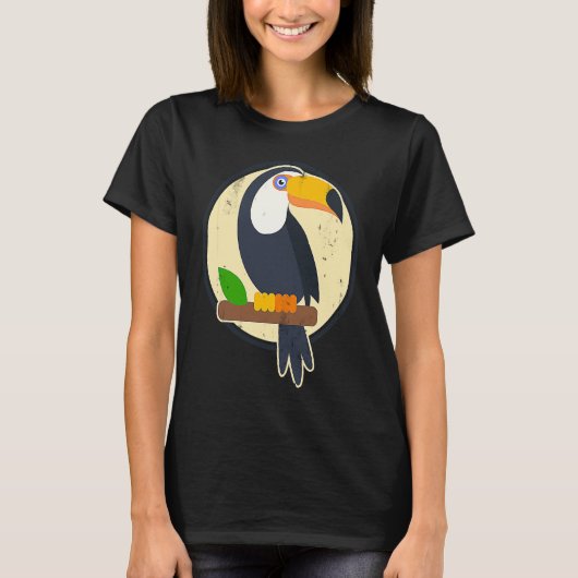 Sunset Cute Bird Animals Exotic Plants Nature Bird T-Shirt (Vorderseite)
