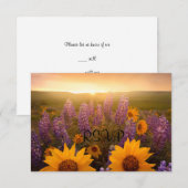 Sunset Daisies RSVP Karte (Vorne/Hinten)