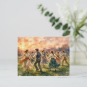 Sunset Dance Gathering, Postkarte (Stehend Vorderseite)