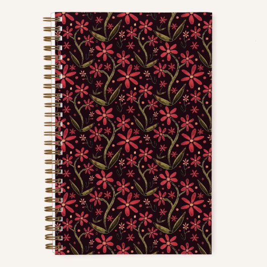 Sunset | Dancing Watercolor Daisies Notizblock (Vorderseite)