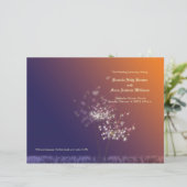 Sunset Dandelions Bi Fold Wedding Program (Stehend Vorderseite)
