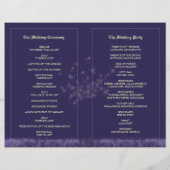 Sunset Dandelions Bi Fold Wedding Program (Rückseite)