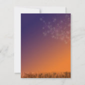 Sunset Dandelions Wedding Danke (Rückseite)