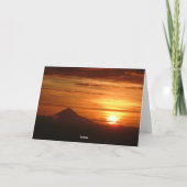 Sunset Danke Karte mit Worten (Rückseite)