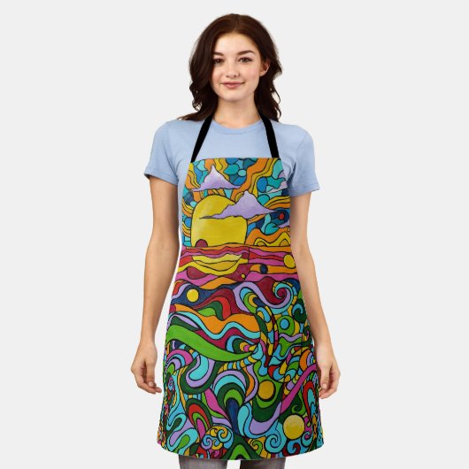 Sunset Daydream All-over Print-Schürze Schürze (Getragen)
