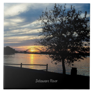 Sunset, Delaware River, Fliese