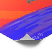 Sunset Delphins: Drucken Poster (Ecke)