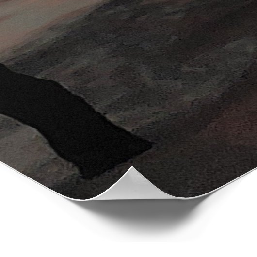 Sunset Delphins Poster (Ecke)